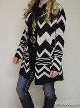 Elan | Chevron Sweater Cardigan - All Decd Out