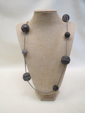 ADO Long Silver Ball Necklace | All Dec'd Out