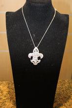 ADO | Embellished Fleur De Lis Pendant Silver - All Decd Out