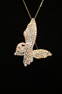 ADO | Embellished Butterfly Pendant Silver - All Decd Out