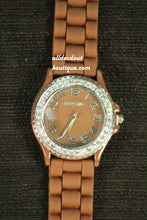 Brown/Brown Clear Rhinestones | Silicone Band - All Decd Out