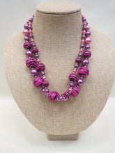 ADO | Zebra & Pink Beaded Necklace