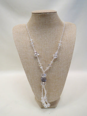 ADO | Crystal Beaded Necklace w/ Tassel - All Decd Out
