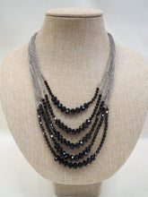 ADO | Multi Chain Necklace with Black Beads - All Decd Out