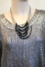 ADO | Multi Chain Necklace with Black Beads