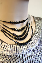 ADO | Multi Chain Necklace with Black Beads