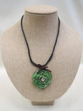 ADO | Flower Pendant Rope Necklace Green - All Decd Out