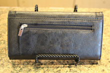 ADO | Embellished Fleur De Lis Trifold Wallet Black - All Decd Out