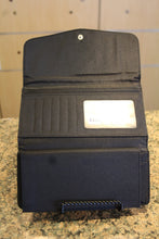 ADO | Embellished Fleur De Lis Trifold Wallet Black - All Decd Out