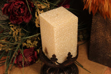 Pillar Candle | 6" Ivory Stacked Stone Pillar Decor Candle - All Decd Out