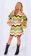 2 Tee Couture | Chevron Dress Orange - All Decd Out