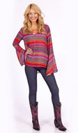 2 Tee Couture | Aztec Print Top Fuchsia - All Decd Out