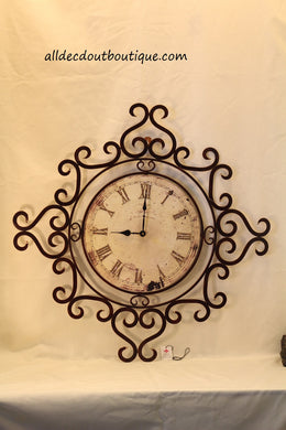 Wall Decor Clock | Embellished Topaz Crystals - All Decd Out