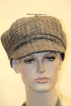 Newsboy Round Top Hat | Knit Charcoal with Silver Stitching