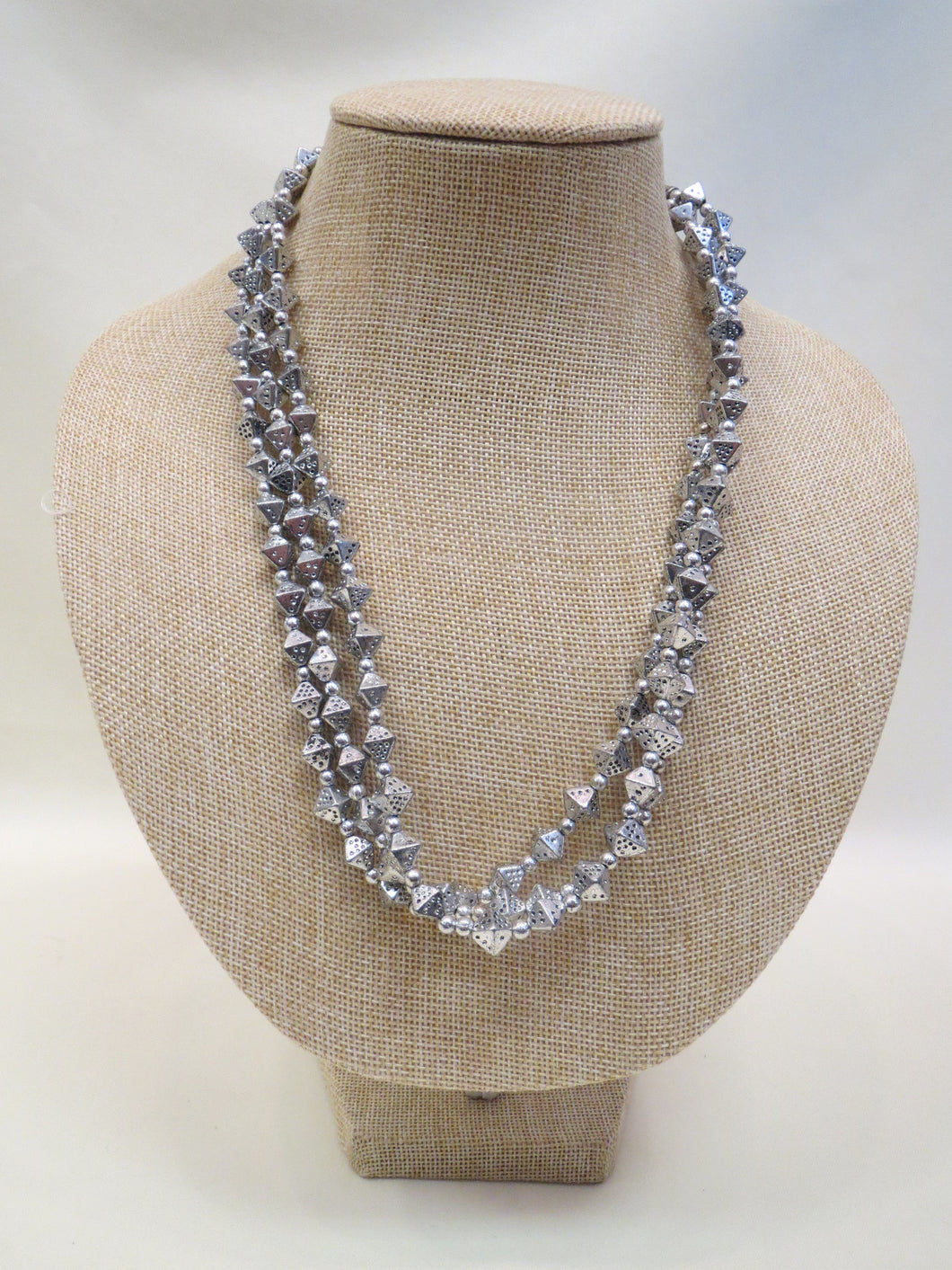 ADO | 3 Strand Silver Necklace - All Decd Out