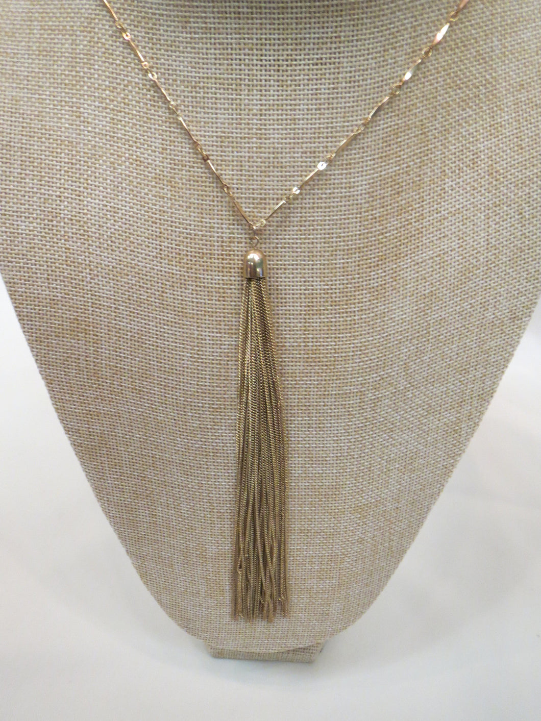 ADO | Gold Tassel Necklace Long - All Decd Out