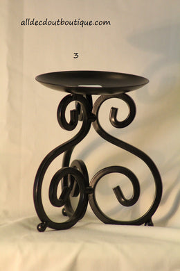 Candle Holder | Small Metal Scroll Candle Holder