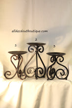 Candle Holder | Small Metal Scroll Candle Holder