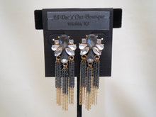 ADO | Fringe Statement Earrings Gold & Grey - All Decd Out