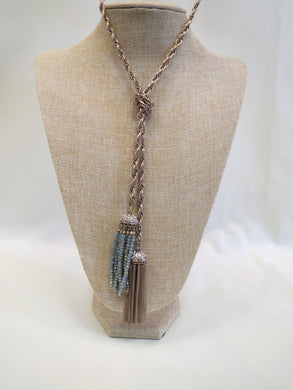 ADO | Gold Tassel Necklace - All Decd Out