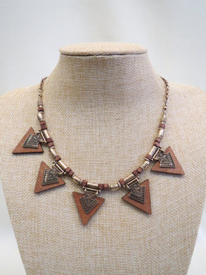 ADO | Wood Color Necklace Antique Gold - All Decd Out