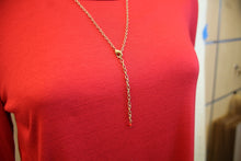 ADO | Diamond Shaped Pendant with Gold Chain Tassel - All Decd Out