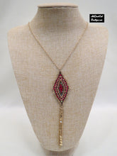 ADO | Diamond Shaped Pendant with Gold Chain Tassel - All Decd Out