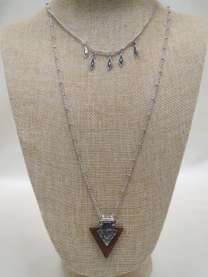 ADO Wood Pendant Necklace 2 Layers | All Dec'd Out