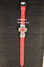 Red/Red Cross Clear Rhinestones | Silicone Band - All Decd Out