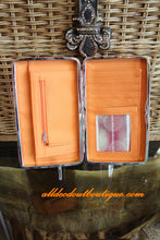 ADO | Embellished Orange Flower Clutch Wallet - All Decd Out
