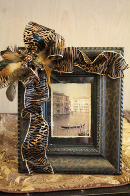 ADO | Custom Leopard Print Picture Frame with Embellished Cross - All Decd Out