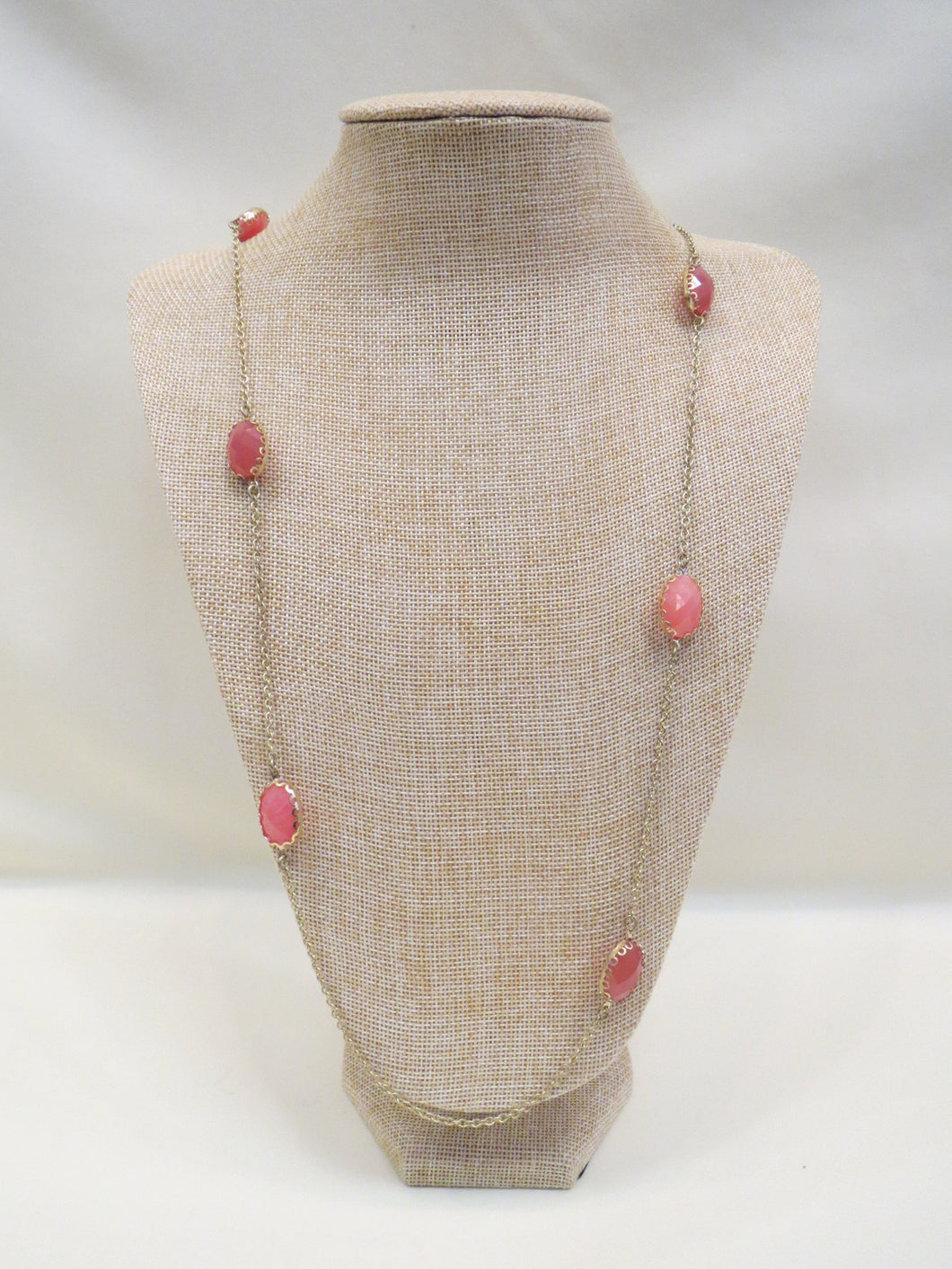 ADO | Pink & Gold Gem Stone Necklace - All Decd Out