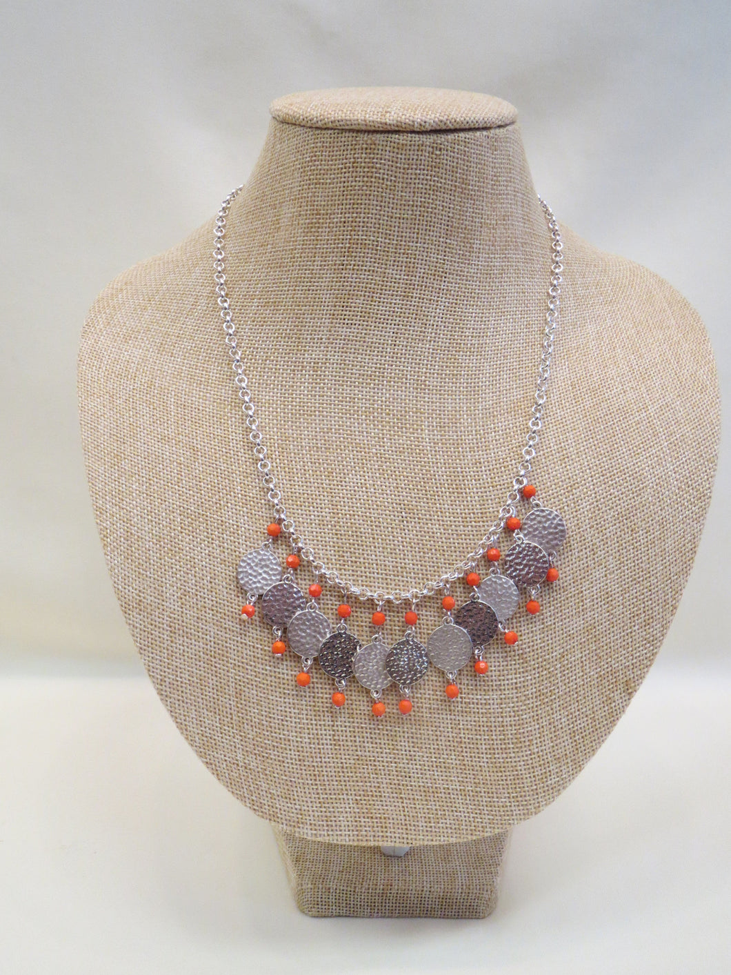 ADO Silver Necklace with Coral Beads | All Dec'd Out