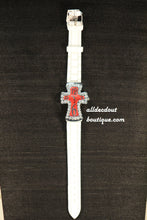 White/Red Cross Clear Rhinestones | Silicone Band - All Decd Out