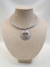 ADO Silver Choker Necklace w/ Fleur De Lis | All Dec'd Out