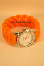 Orange/White Clear Rhinestones | Silicone Band - All Decd Out