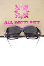 ADO | Customized Sunglasses Purple Tint with Purple Beads & Silver Cross - All Decd Out