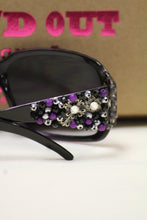 ADO | Customized Sunglasses Purple Tint with Purple Beads & Silver Cross - All Decd Out