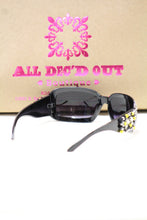 ADO | Customized Sunglasses Black with Yellow Beads & Silver Cross - All Decd Out