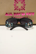 ADO | Customized Sunglasses Black with Turquoise Beads & Silver Cross - All Decd Out