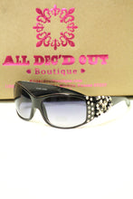 ADO | Customized Sunglasses Black with Silver Cross & Bling - All Decd Out