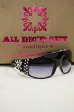 ADO | Customized Sunglasses Black with Silver Cross & Bling - All Decd Out