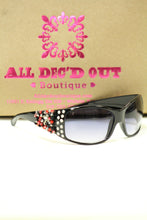 ADO | Customized Sunglasses Black with Red Beads & Silver Cross - All Decd Out