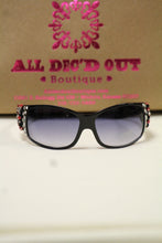 ADO | Customized Sunglasses Black with Red Beads & Silver Cross - All Decd Out