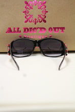 ADO | Customized Sunglasses Black with Red Beads & Silver Cross - All Decd Out