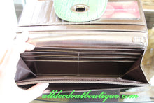ADO | Lime Green Leather Trifold Clutch Wallet