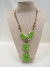 ADO | Green & Gold Gem Stone Necklace - All Decd Out