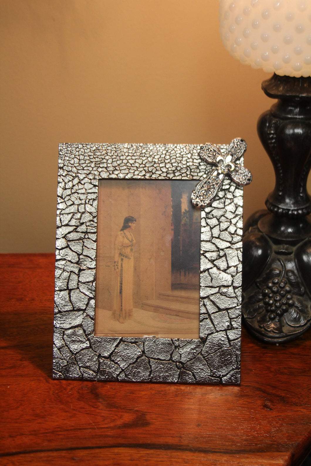 Decorative Picture Frame | Embellished Cross | 4 x 6 - All Decd Out