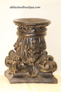 Pillar Candle Holder | Grand w/Scrolls XL - All Decd Out