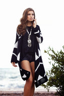 Elan Aztec Print Sweater Cardigan | All Dec'd Out
